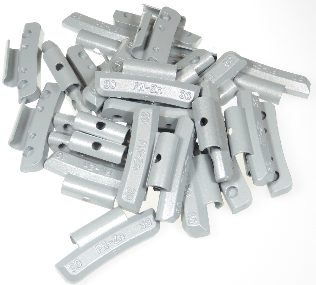 (175 PC) WHEEL WEIGHT ASSORTMENT, FN CLIP ON STYLE ALLOY, 10 gram-30 g JAPAN MAG