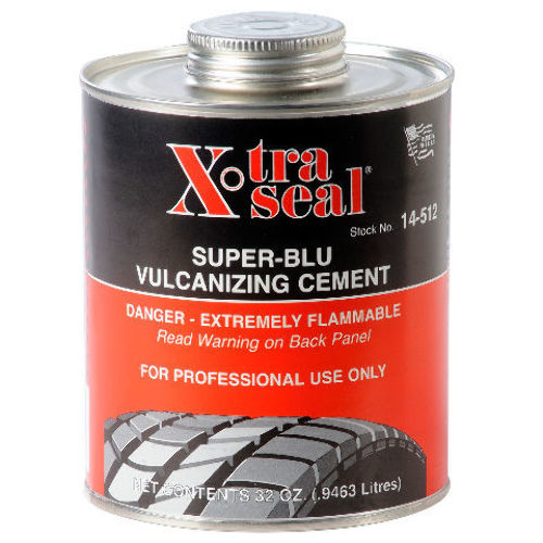 (6) QUART CANS - Super Blu Vulcanizing Cement Blue Tire patch glue 32oz can blue