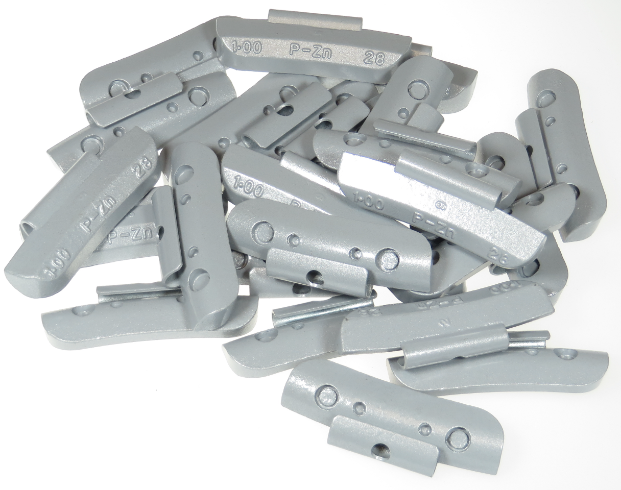 (225 PC) WHEEL WEIGHT ASSORTMENT, P CLIP ON STYLE STEEL, 0.25 oz -1.50 oz