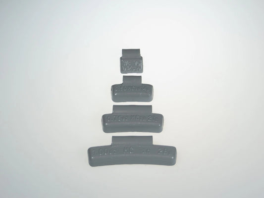 MC Style Wheel Weight, 2 oz, 2.00 oz, Zinc, Gray, 25 pieces