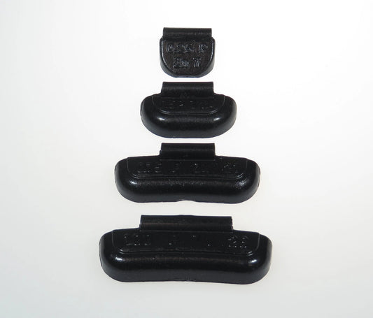 P Style Wheel Weight, 2-3/4 oz, 2.75 oz, Zinc, Black, 20 pieces
